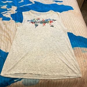 Wanderlust sleeveless top. Size XL (but fits like L)